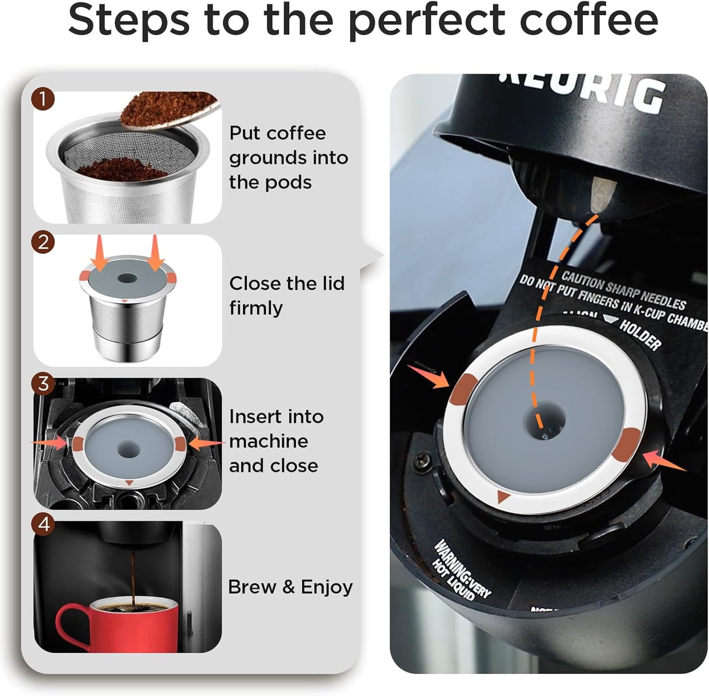 Reusable Stainless Steel Coffee Pods 2 Pack